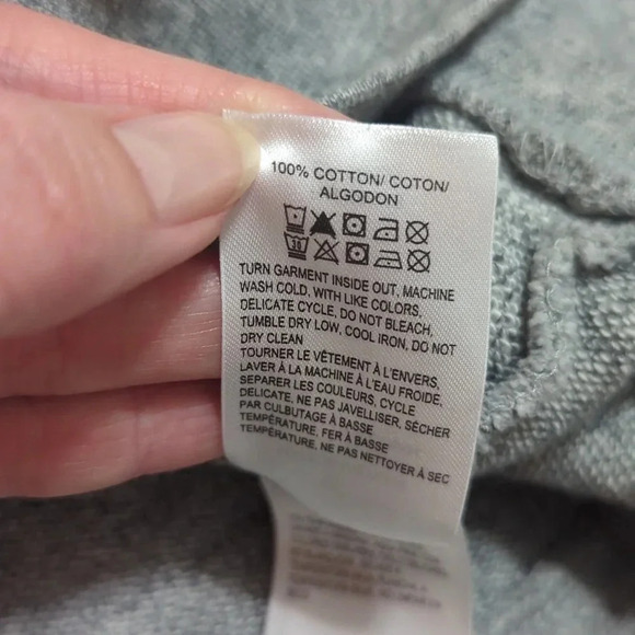 Lucky Brand Sueded Terry Crew, Color Gray Size M - Picture 15 of 15